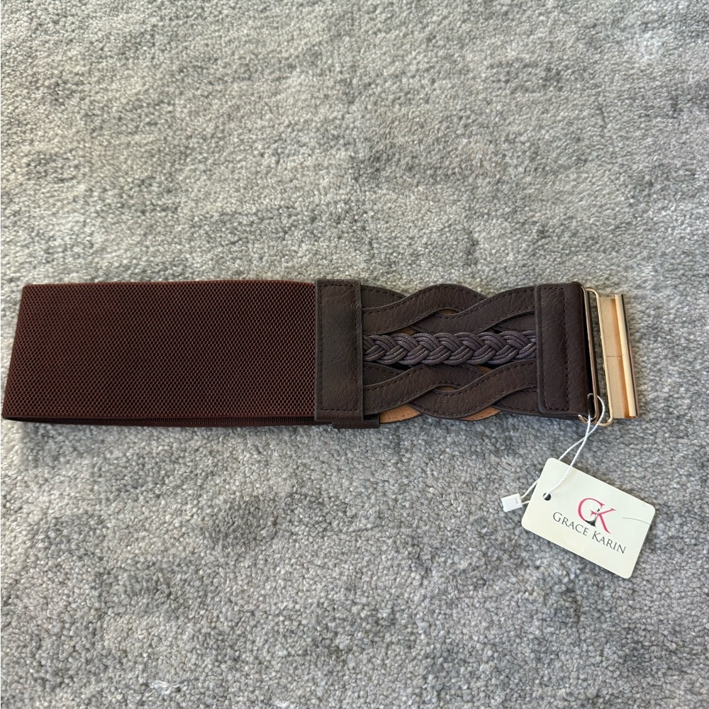 Grace Karin Dark Brown Men's Belt Bag